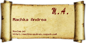 Machka Andrea névjegykártya